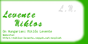 levente miklos business card