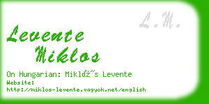 levente miklos business card